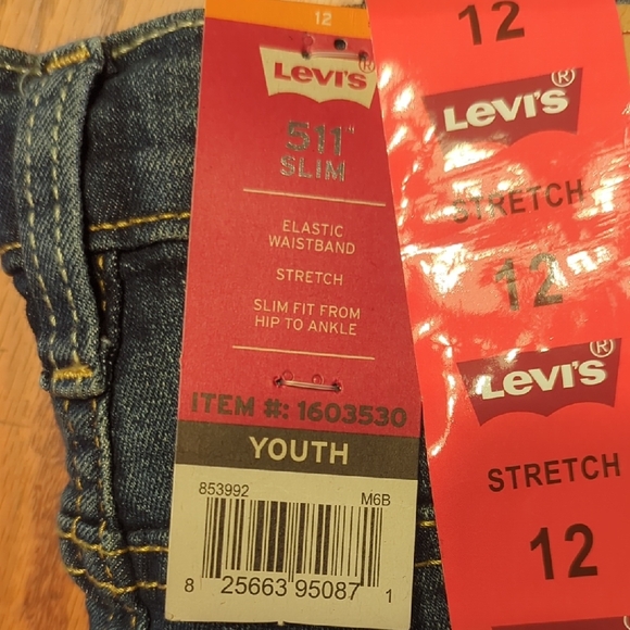Levi's Youth Denim Jeans in Dark Blue - Picture 3 of 4